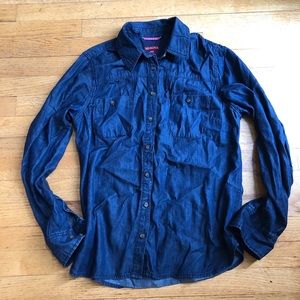 Merona medium women’s button down jean top